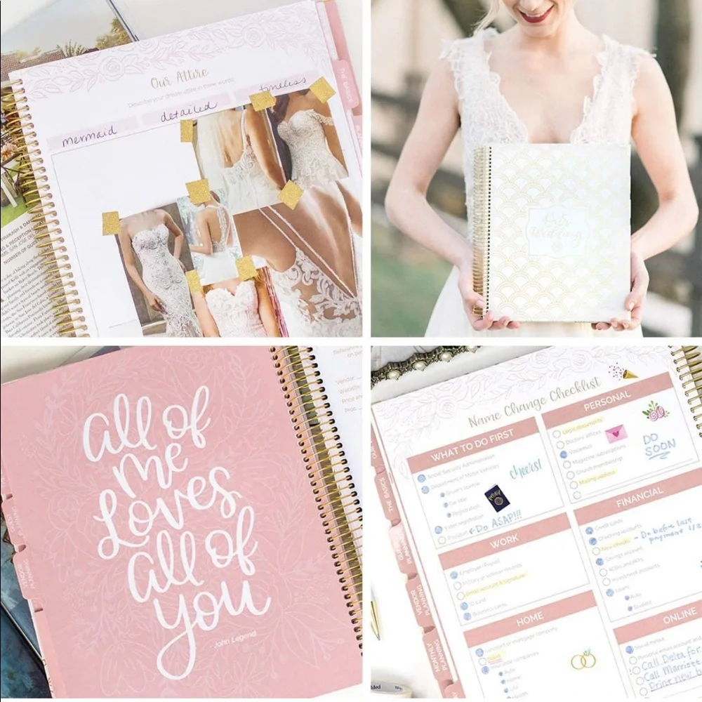 Silver Hard Cover Wedding Day Planner & Organizer